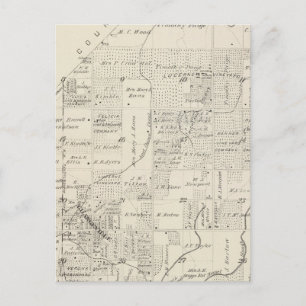 Cartão Postal Mapa da Seção do Condado de Tulare T18S R21E