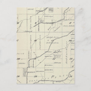 Cartão Postal Mapa da Seção do Condado de Tulare T21S R23E