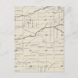 Cartão Postal Mapa da Seção do Condado de Tulare T21S R25E