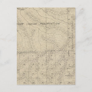 Cartão Postal Mapa da Seção do Condado de Tulare T223S R3031E