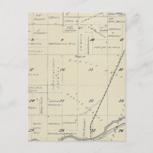 Cartão Postal Mapa da Seção do Condado de Tulare T22S R27E