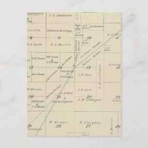 Cartão Postal Mapa da Seção do Condado de Tulare T23S R23E