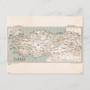 Cartão Postal Mapa da Turquia (1943)
