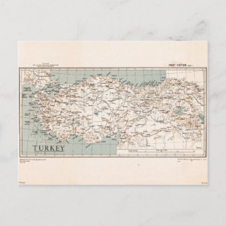 Cartão Postal Mapa da Turquia (1943)