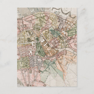 Cartão Postal Mapa da Vintage em Berlim (1811)