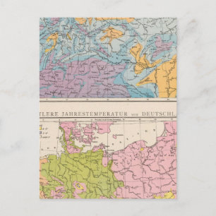 Cartão Postal Mapa das chuvas na Alemanha