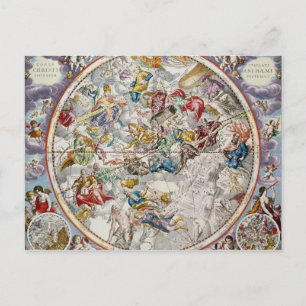 Cartão Postal Mapa das constelações cristãs, como descrito