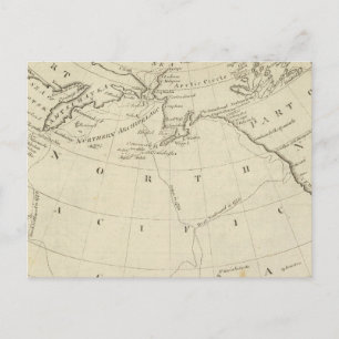 Cartão Postal Mapa das Descobertas feitas por Cook e Clerke 2