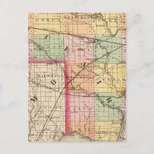 Cartão Postal Mapa das Ruas do Condado de Clair, Michigan