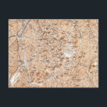 Cartão Postal Mapa das Vintagens de Bruxelas (1905)<br><div class="desc">Este é um mapa antigo de Bruxelas-Bélgica produzido em 1905.</div>