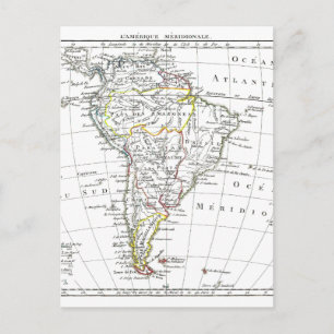 Cartão Postal Mapa de 1806 - L'Amérique Méridionale