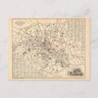 Mapa de 1858: Itinéraire des Omnibus dans Paris Fr