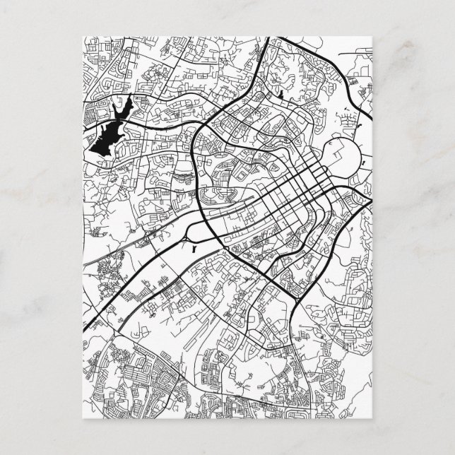 Cartão Postal Mapa de Abuja Nigéria (Frente)
