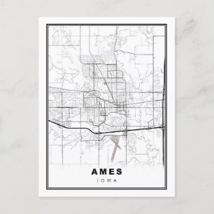 Cartão Postal Mapa de Ames