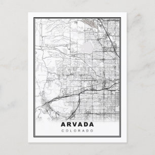 Cartão Postal Mapa de Arvada