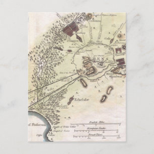 Cartão Postal Mapa de Atenas (1784)