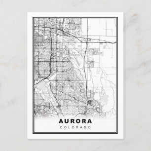 Cartão Postal Mapa de Aurora