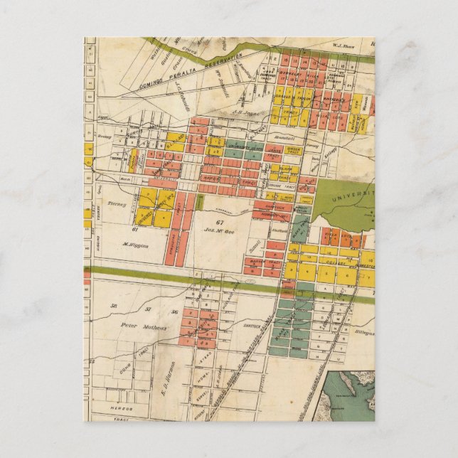 Cartão Postal Mapa de Berkeley (Frente)
