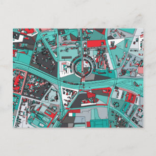 Cartão Postal Mapa de Berlim, Alemanha