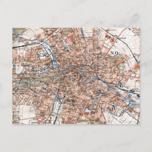 Cartão Postal Mapa de Berlim Alemanha (1894)