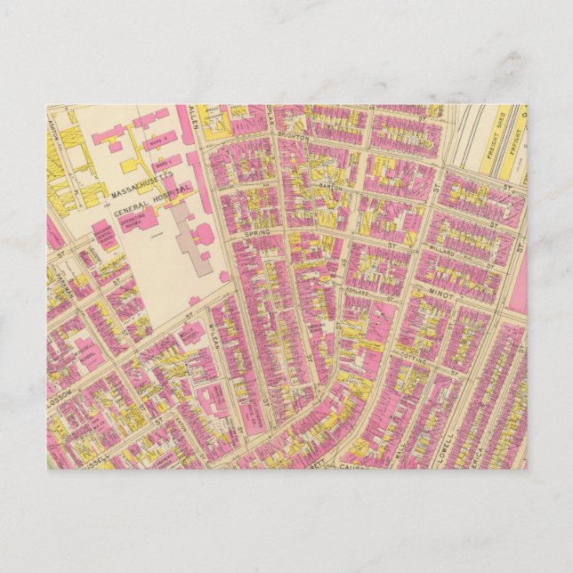 Cartão Postal Mapa de Boston 20 (Frente)