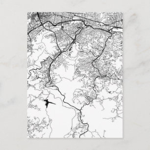 Cartão Postal Mapa de Caracas Venezuela