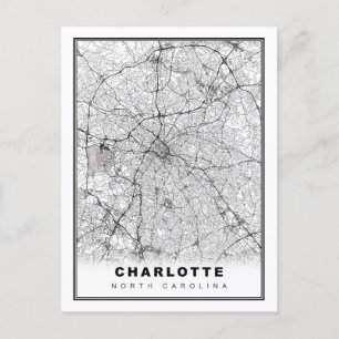 Cartão Postal Mapa de Charlotte