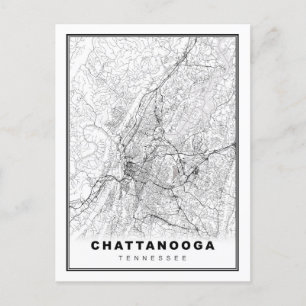 Cartão Postal Mapa de Chattanooga