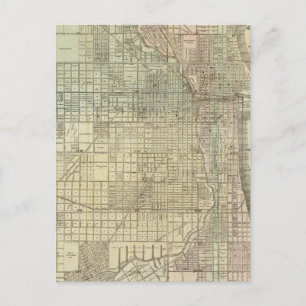Cartão Postal Mapa De Chicago