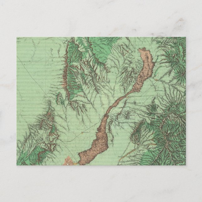 Cartão Postal Mapa de Classificação de Terra do Sudoeste do Novo (Frente)