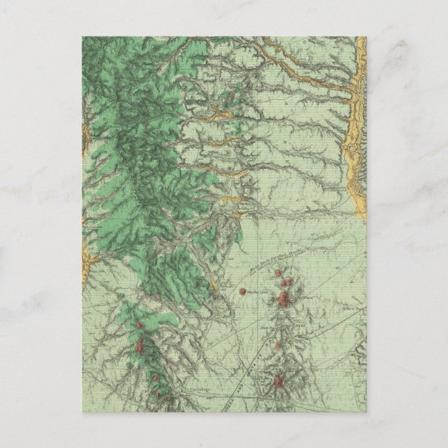 Cartão Postal Mapa de Classificação de Terra do Sudoeste do Novo (Frente)