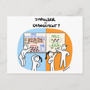 Cartão Postal Mapa de coaching “como impulsionar a mudança "