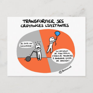 Cartão Postal Mapa de coaching “Crenças que ajudam "