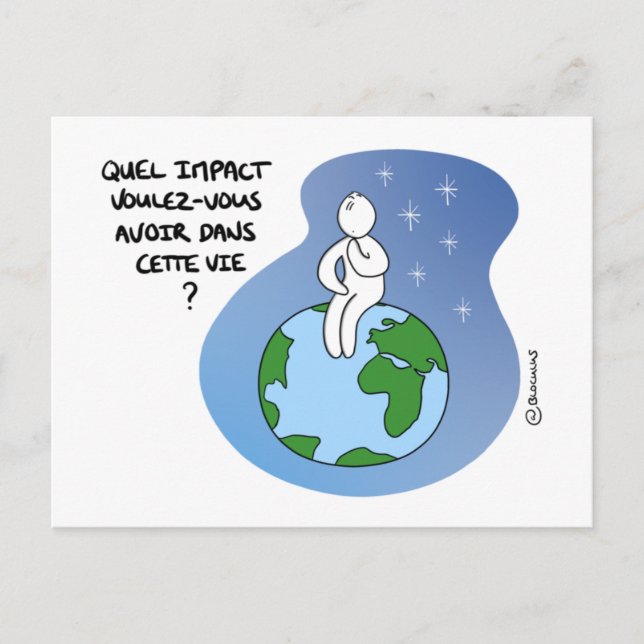 Cartão Postal Mapa de Coaching “Impacto de vida " (Frente)