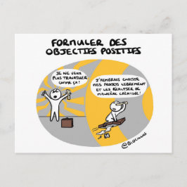 Cartão Postal Mapa de coaching “Objectivos positivos "