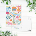 Cartão Postal Mapa de Coisas Favoritas da Cute Ann Arbor Michiga<br><div class="desc">Lembre-se do seu tempo em Ann Arbor Michigan com este cartão postal de manutenção! Este cartão postal ilustrado com a mão inclui locais e eventos dignos de nota da área. Seria lindo enquadrado e pendurado numa parede!</div>