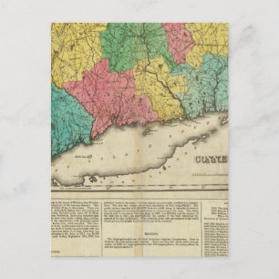 Cartão Postal Mapa de Connecticut