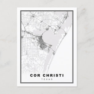 Cartão Postal Mapa de Corpus Christi