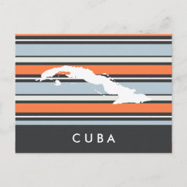 Cartão Postal Mapa de Cuba: Tiras Modernas