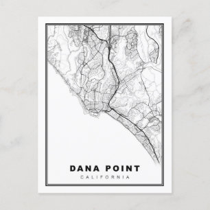 Cartão Postal Mapa de Dana Point