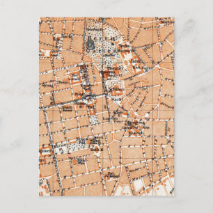 Cartão Postal Mapa de Darmstadt Alemanha (1905)