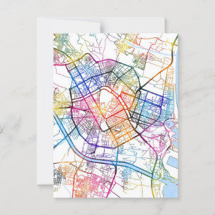 Cartão Postal Mapa de Espanhas de Valencia