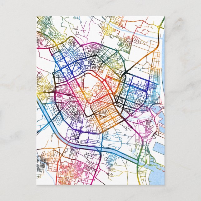 Cartão Postal Mapa de Espanhas de Valencia (Frente)
