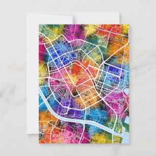 Cartão Postal Mapa de Espanhas de Valencia