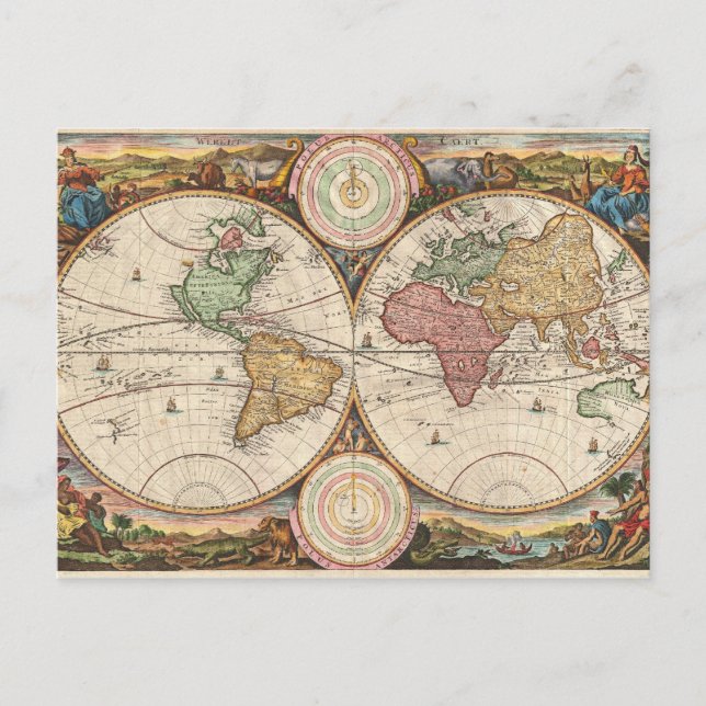 Cartão Postal Mapa de estoque 1730 (Frente)