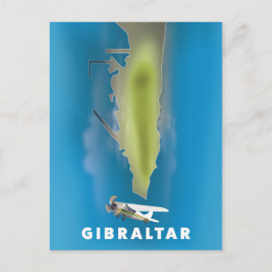 Cartão Postal Mapa de Gibraltar