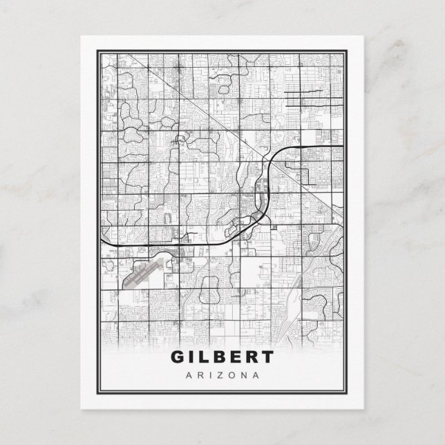 Cartão Postal Mapa de Gilbert (Frente)