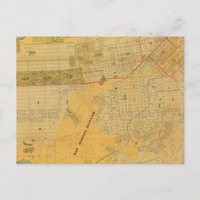Cartão Postal Mapa de Guia de Britton e Rey (Frente)
