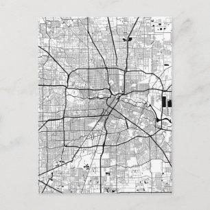 Cartão Postal Mapa de Houston Texas