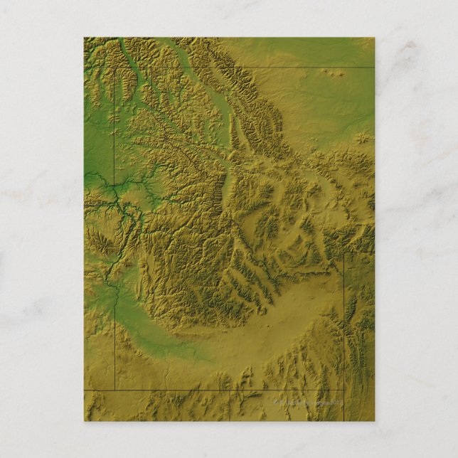 Cartão Postal Mapa de Idaho (Frente)